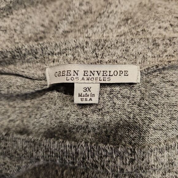 Green Envelope Gray Topsz 3X - Picture 3 of 5